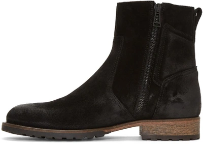 Shop Belstaff Black Suede Attwell Boots