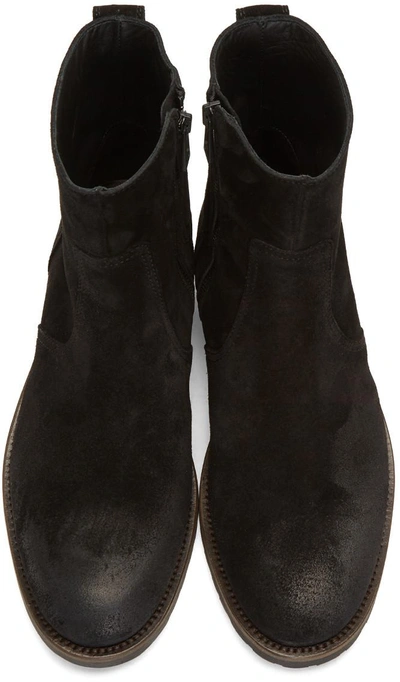 Belstaff Attwell Burnished-suede Boots In Black | ModeSens