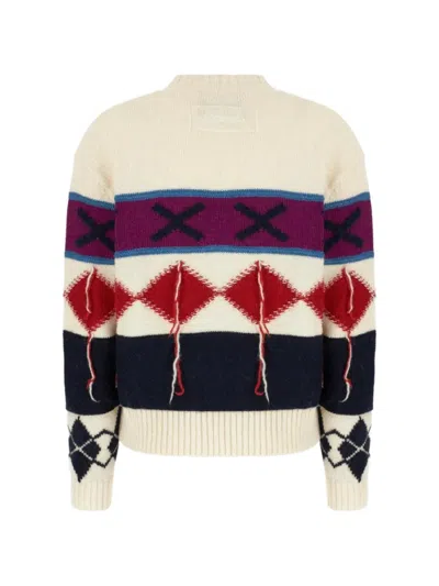 Iceberg Diamond-patterned Round-neck Sweater In Multi
