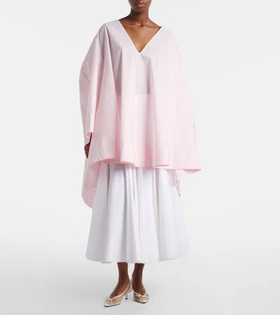 Jacquemus Paysan Oversized Cotton-blend Mini Dress In Pink