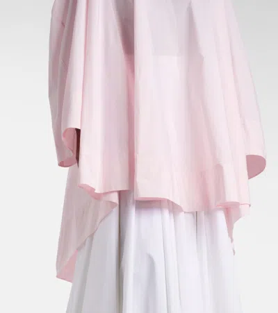 Jacquemus Paysan Oversized Cotton-blend Mini Dress In Pink