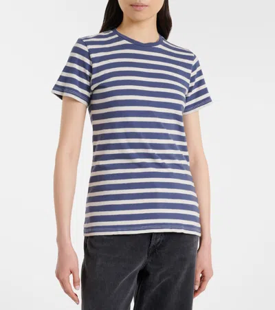 Nili Lotan Lana Striped Cotton Jersey T-shirt In Blue