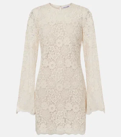 Veronica Beard Teresia Floral Lace A-line Minidress In Neutral
