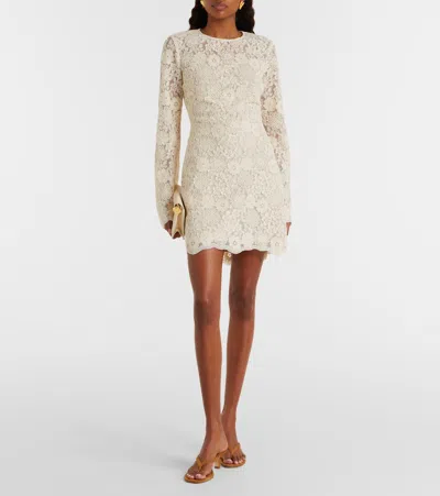 Veronica Beard Teresia Floral Lace A-line Minidress In Neutral