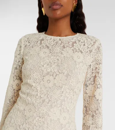 Veronica Beard Teresia Floral Lace A-line Minidress In Neutral