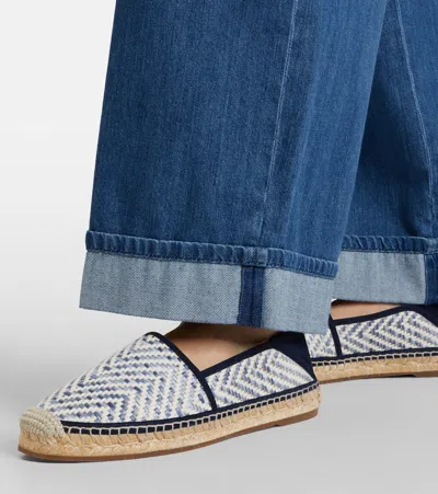 Manolo Blahnik Espadra Raffia-effect Espadrilles In Black