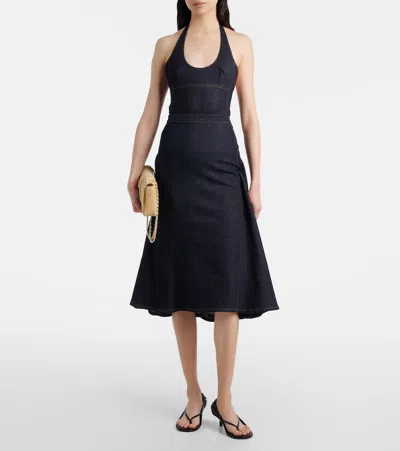 Jacquemus Nu Pieds B Open Toe Kitten Heel Sandals In Black