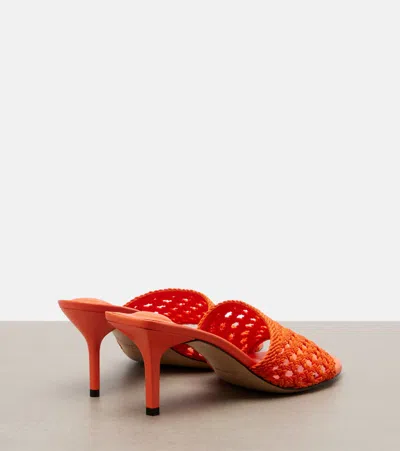 Jacquemus Les Mules Cubisto Sandals Open Toe Stiletto In Orange