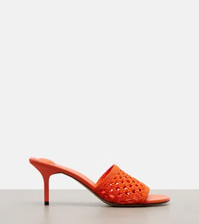 Jacquemus Les Mules Cubisto Sandals Open Toe Stiletto In Orange