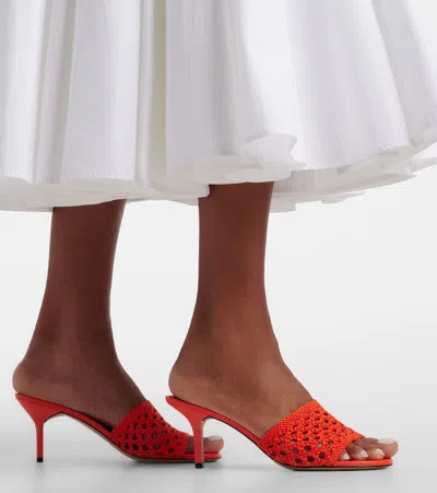 Jacquemus Les Mules Cubisto Sandals Open Toe Stiletto In Orange