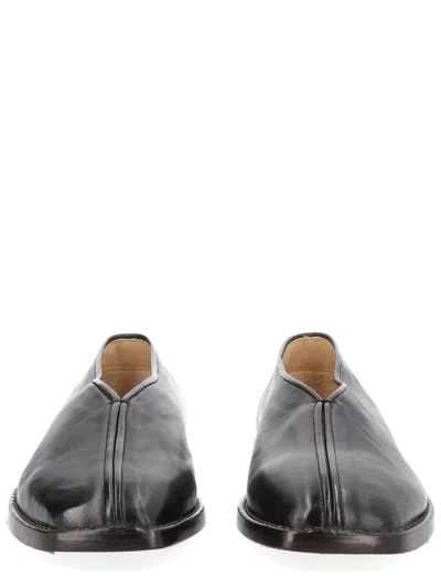 Lemaire 20mm Square-toe Piped Leather Loafers In Brown