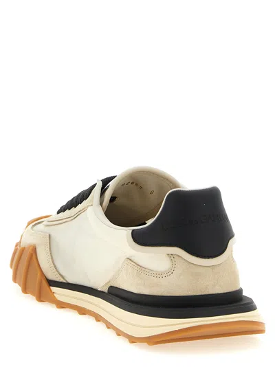 Dolce & Gabbana Dg Athletic Black Low Top Sneakers With Logo Patch On The Tongue And Maxi Logo On The Side In Suede 