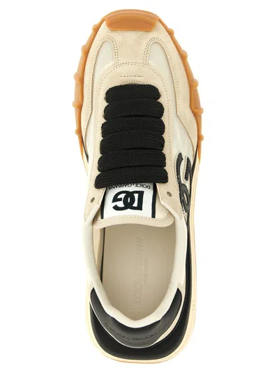 Dolce & Gabbana Dg Athletic Black Low Top Sneakers With Logo Patch On The Tongue And Maxi Logo On The Side In Suede 