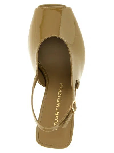 Stuart Weitzman Val Peep-toe Slingback Pumps In Green