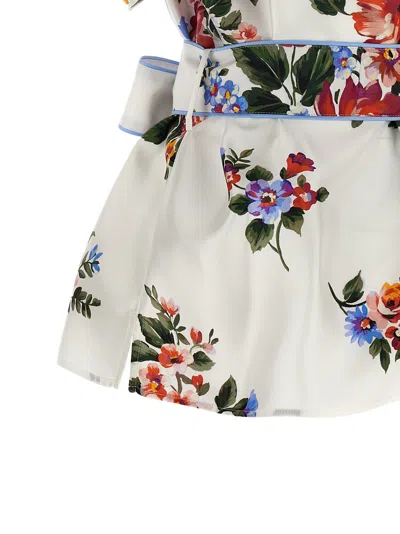 Dolce & Gabbana Vanity Floralprint Silk Twill Shirt In White In Multi