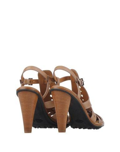 Shop Tod's Sandals In Beige