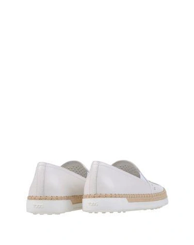 Shop Tod's Espadrilles In White