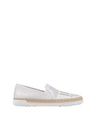 Shop Tod's Espadrilles In White