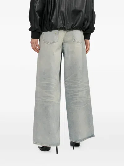 Halfboy Distressed Denim Trousers In Blue