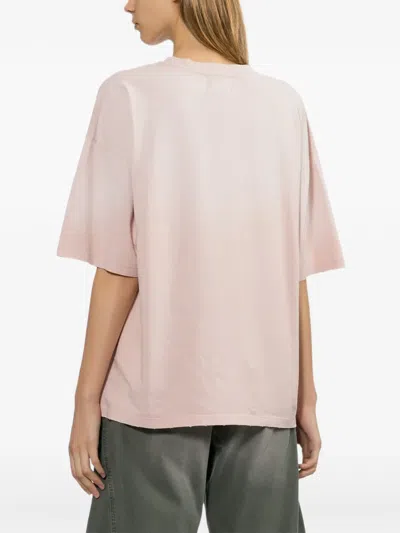Halfboy Graphic-print Distressed T-shirt In Pink
