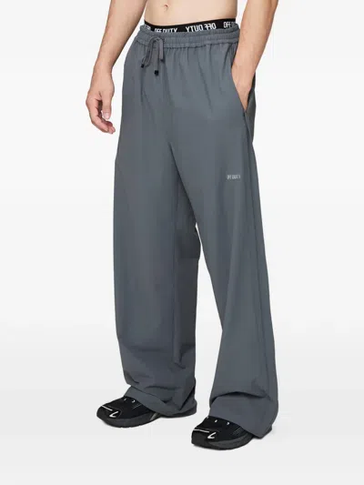 Off Duty Drawstring Chad Trousers In Blue