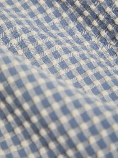 Nn07 Collared Checked Shirt In Blue