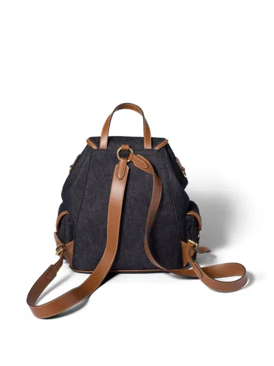 Miu Miu Denim Backpack In Blue