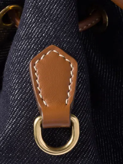 Miu Miu Denim Backpack In Blue