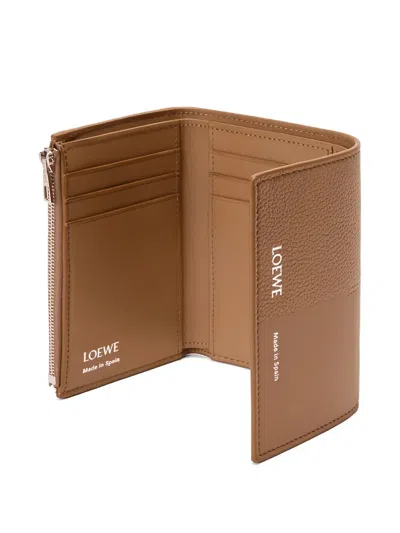 Loewe Textured Panel Wallet In Neutral