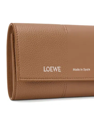 Loewe Textured Panel Wallet In Neutral