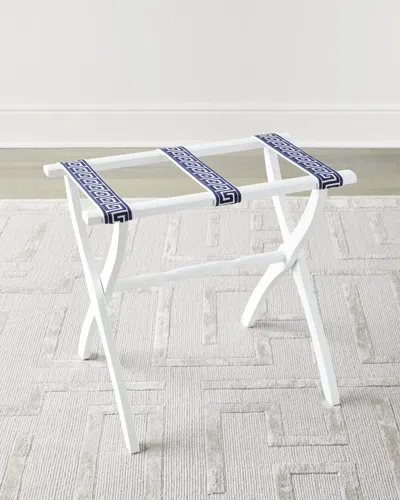 Gate House Furniture Greek Key Straps Luggage Rack In Multi | ModeSens