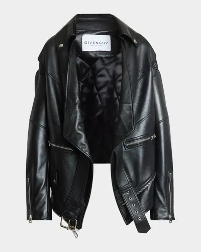 Givenchy Back-to-front Biker Jacket In Leather In Black
