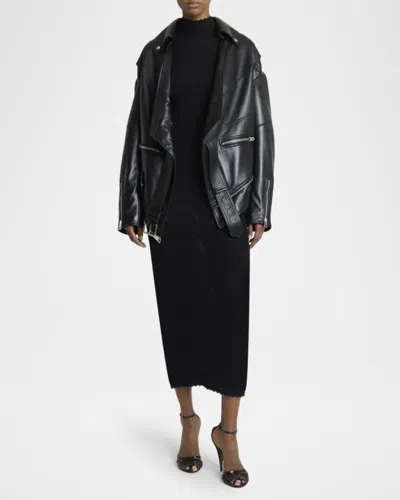 Givenchy Back-to-front Biker Jacket In Leather In Black