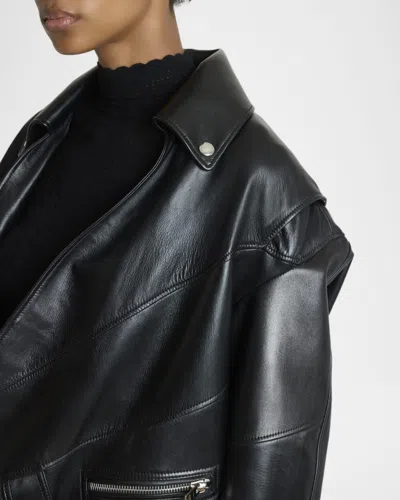 Givenchy Back-to-front Biker Jacket In Leather In Black