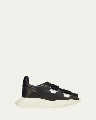 Rick Owens Burritogeth Sneakers Contrast Sole Round Toe In Black