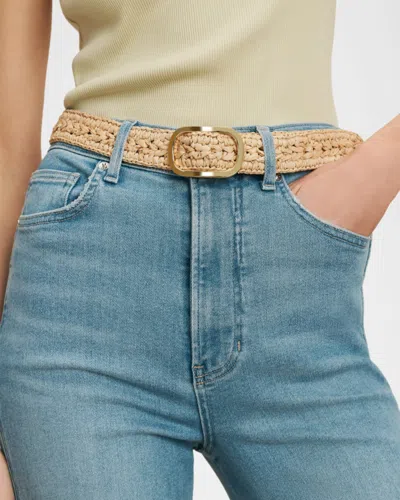 Veronica Beard Loop Raffia Belt In Pattern