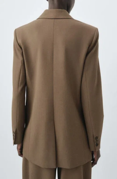 Mango Selection Double Breasted Suit Blazer In Blue