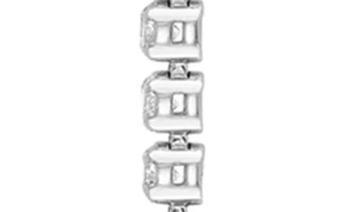 Effy Sterling Silver Lab Grown Diamond Linear Drop Earrings In Silver