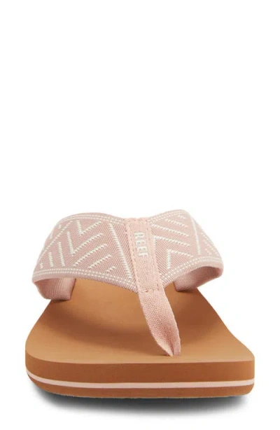 Reef Spring Woven Strap Flip Flop In Pink