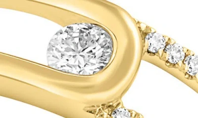 Effy Diamond Interlocking Stacking Ring In Metallic