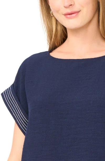 Halogen ® Stitch Cuff Top In Blue