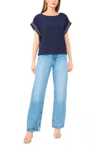 Halogen ® Stitch Cuff Top In Blue