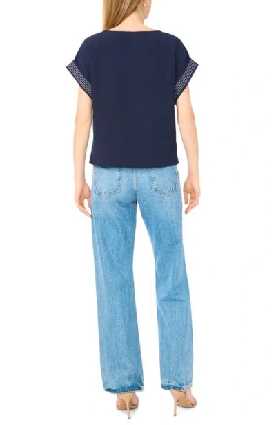 Halogen ® Stitch Cuff Top In Blue