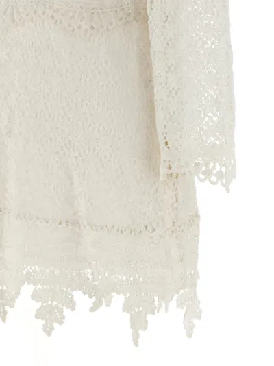 Isabel Marant Hizene Cotton-guipure Lace Mini Dress In Neutral