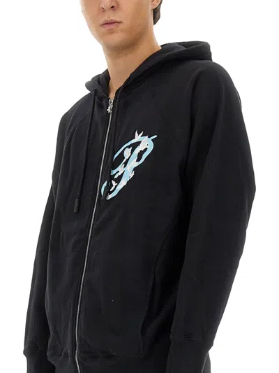 3paradis 3.paradis Elevated Zip Sweatshirt In Black