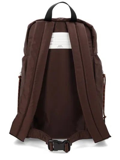 Apc A.p.c. Essential Nylon Backpack In Brown