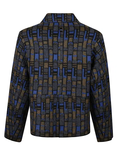 Ader Error Patterned Spread-collar Button-fastening Long-sleeves For Men In Black