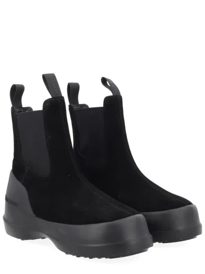 Moon Boot Luna Ankle Boots Elastic Side Panels In Black