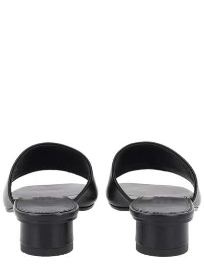 Mm6 Maison Margiela Mm6 By Maison Margiela Numeric Sandal With Engraved Logo Band In Black