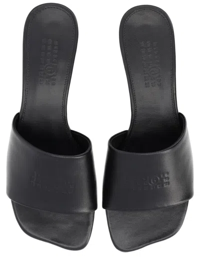 Mm6 Maison Margiela Mm6 By Maison Margiela Numeric Sandal With Engraved Logo Band In Black